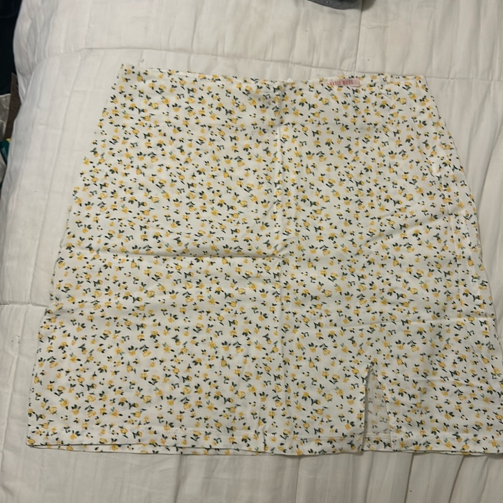 yellow flower skirt